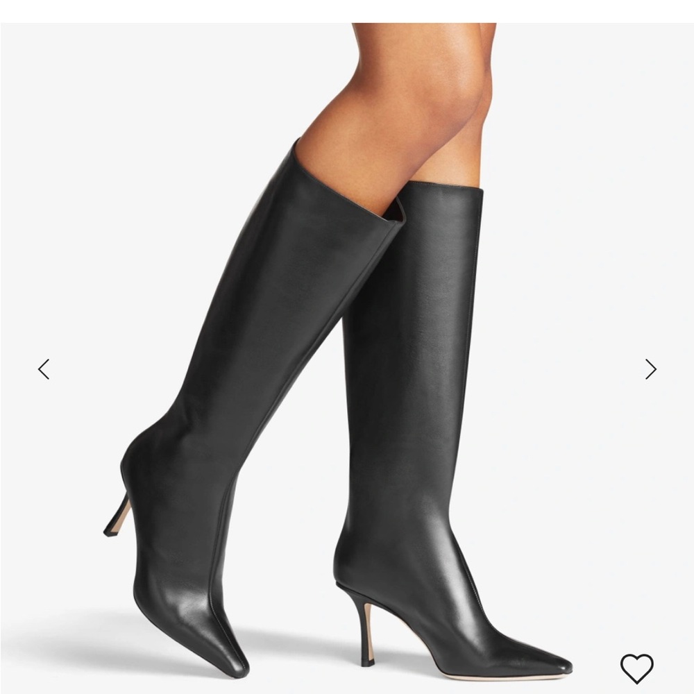 Jimmy Choo Black Knee High Heeled Boots